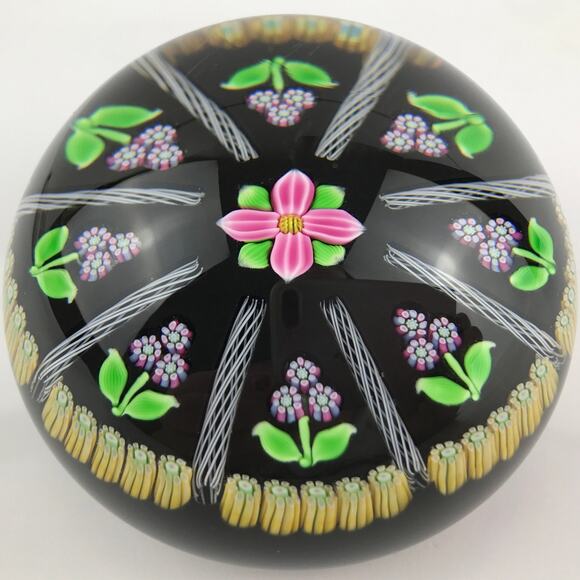 Perthshire Club First Annual Collectors 1998 PPCC Flower Latticinio Paperweight - Picture 3 of 14